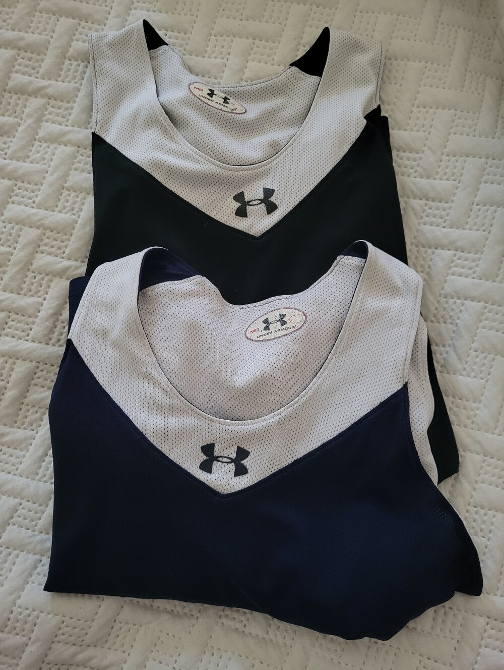 Under Arnour Men Tank. Two Tanks $25 Blk And Blue